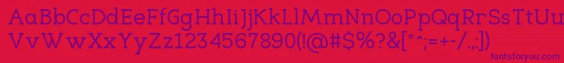 EligibleRegular-Schriftart – Violette Schriften auf rotem Hintergrund