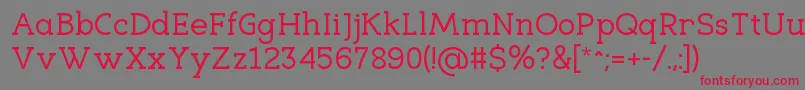 フォントEligibleRegular – 赤い文字の灰色の背景