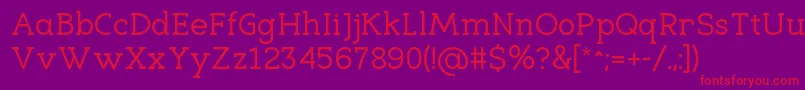 EligibleRegular-Schriftart – Rote Schriften auf violettem Hintergrund