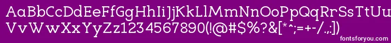 EligibleRegular Font – White Fonts on Purple Background