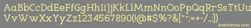 Шрифт EligibleRegular – жёлтые шрифты на сером фоне