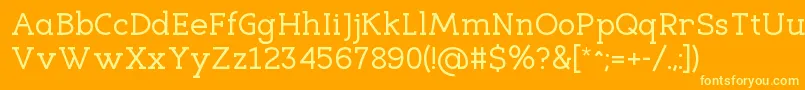 EligibleRegular Font – Yellow Fonts on Orange Background