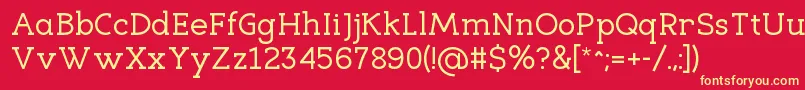 Шрифт EligibleRegular – жёлтые шрифты на красном фоне