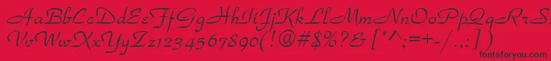 Torhok Font – Black Fonts on Red Background