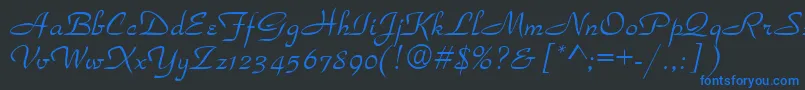 Torhok Font – Blue Fonts on Black Background