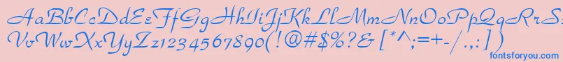 Torhok Font – Blue Fonts on Pink Background