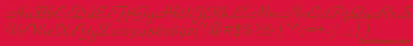 Torhok Font – Brown Fonts on Red Background