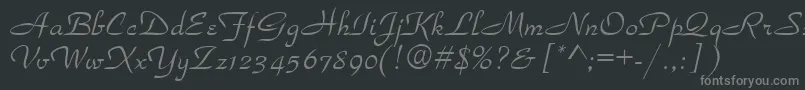 Torhok Font – Gray Fonts on Black Background