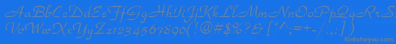 Torhok Font – Gray Fonts on Blue Background