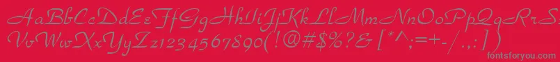 Torhok Font – Gray Fonts on Red Background