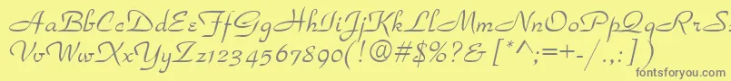 Torhok Font – Gray Fonts on Yellow Background