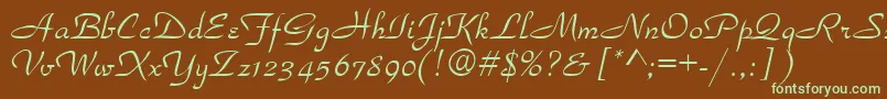 Torhok Font – Green Fonts on Brown Background