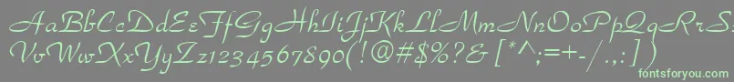 Torhok Font – Green Fonts on Gray Background