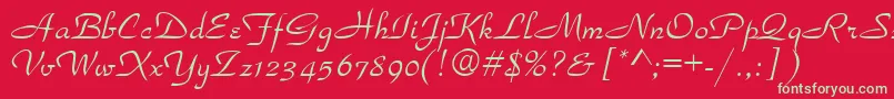 Torhok Font – Green Fonts on Red Background