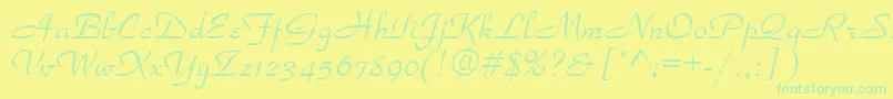 Torhok Font – Green Fonts on Yellow Background