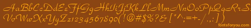 Torhok Font – Orange Fonts on Brown Background