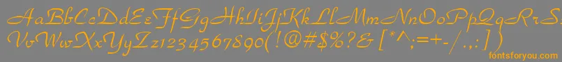 Torhok-Schriftart – Orangefarbene Schriften auf grauem Hintergrund