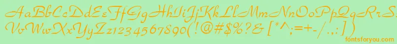 Torhok Font – Orange Fonts on Green Background