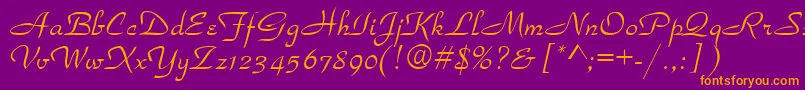 Torhok Font – Orange Fonts on Purple Background