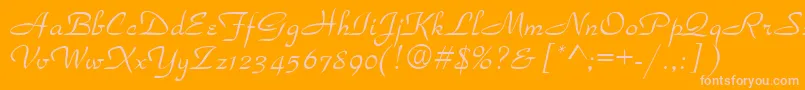 Torhok Font – Pink Fonts on Orange Background