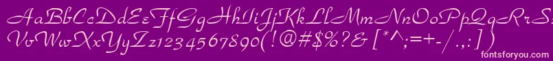 Torhok Font – Pink Fonts on Purple Background