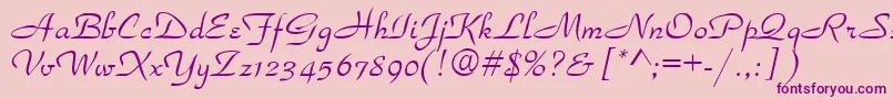 Torhok Font – Purple Fonts on Pink Background