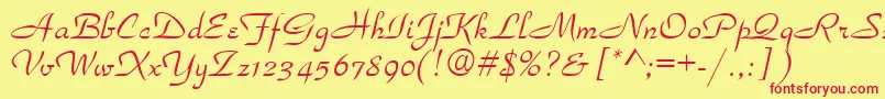 Torhok Font – Red Fonts on Yellow Background