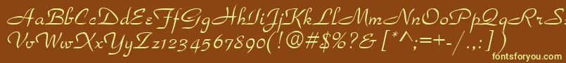 Torhok Font – Yellow Fonts on Brown Background