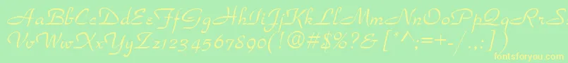 Torhok Font – Yellow Fonts on Green Background