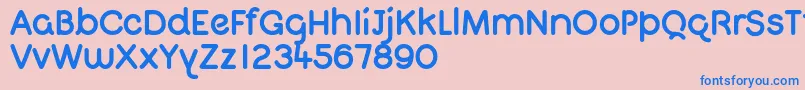 QuigletFree Font – Blue Fonts on Pink Background