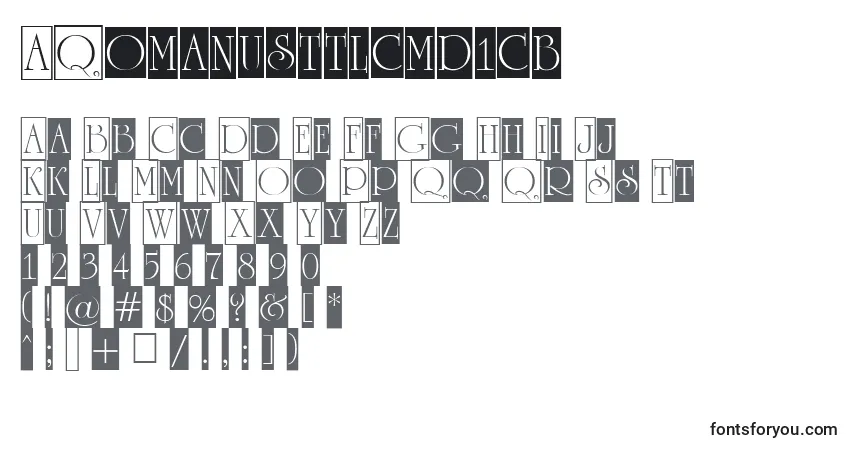 ARomanusttlcmd1cbフォント–アルファベット、数字、特殊文字