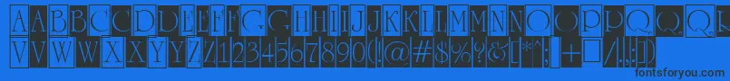 ARomanusttlcmd1cb Font – Black Fonts on Blue Background