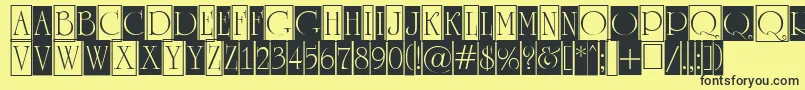 ARomanusttlcmd1cb Font – Black Fonts on Yellow Background