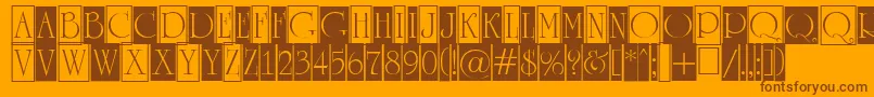 fuente ARomanusttlcmd1cb – Fuentes Marrones Sobre Fondo Naranja
