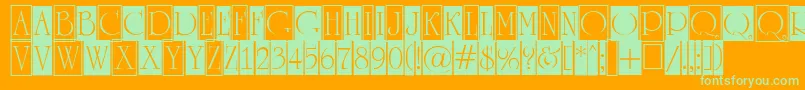 ARomanusttlcmd1cb Font – Green Fonts on Orange Background
