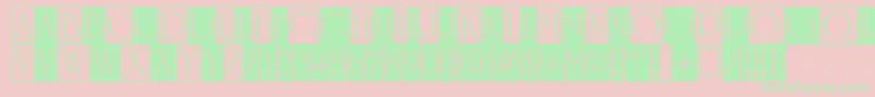 ARomanusttlcmd1cb-Schriftart – Grüne Schriften auf rosa Hintergrund