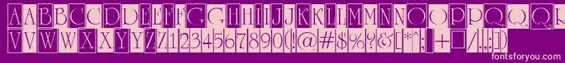 ARomanusttlcmd1cb Font – Pink Fonts on Purple Background