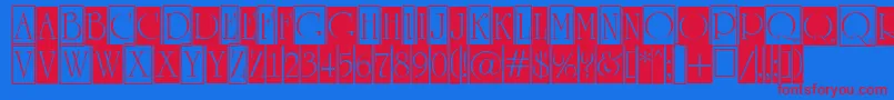 ARomanusttlcmd1cb Font – Red Fonts on Blue Background