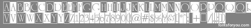 ARomanusttlcmd1cb Font – White Fonts on Gray Background