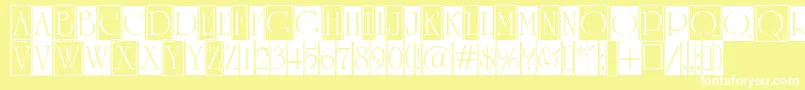 ARomanusttlcmd1cb Font – White Fonts on Yellow Background