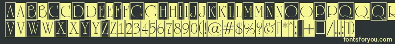 ARomanusttlcmd1cb Font – Yellow Fonts on Black Background