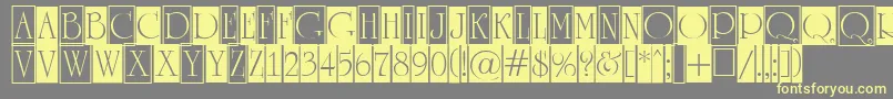 ARomanusttlcmd1cb Font – Yellow Fonts on Gray Background