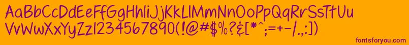 Fennl Font – Purple Fonts on Orange Background