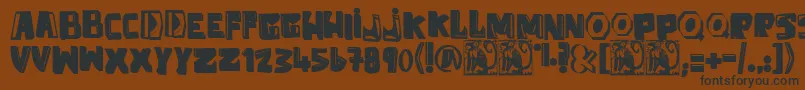 AntiFolk Font – Black Fonts on Brown Background