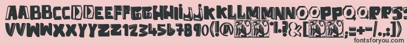 AntiFolk Font – Black Fonts on Pink Background