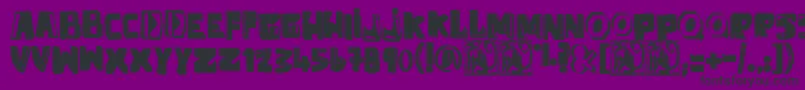 fuente AntiFolk – Fuentes Negras Sobre Fondo Morado