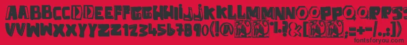 Police AntiFolk – polices noires sur fond rouge