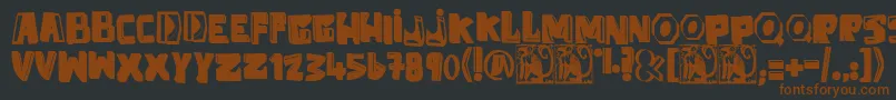 AntiFolk Font – Brown Fonts on Black Background