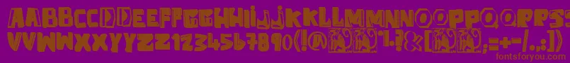 AntiFolk Font – Brown Fonts on Purple Background