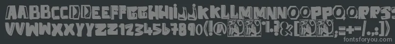 AntiFolk Font – Gray Fonts on Black Background